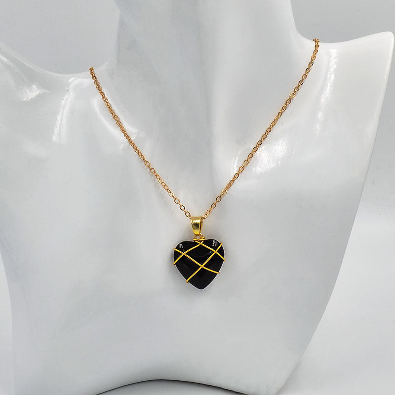 Heart Crystal Stone Necklace