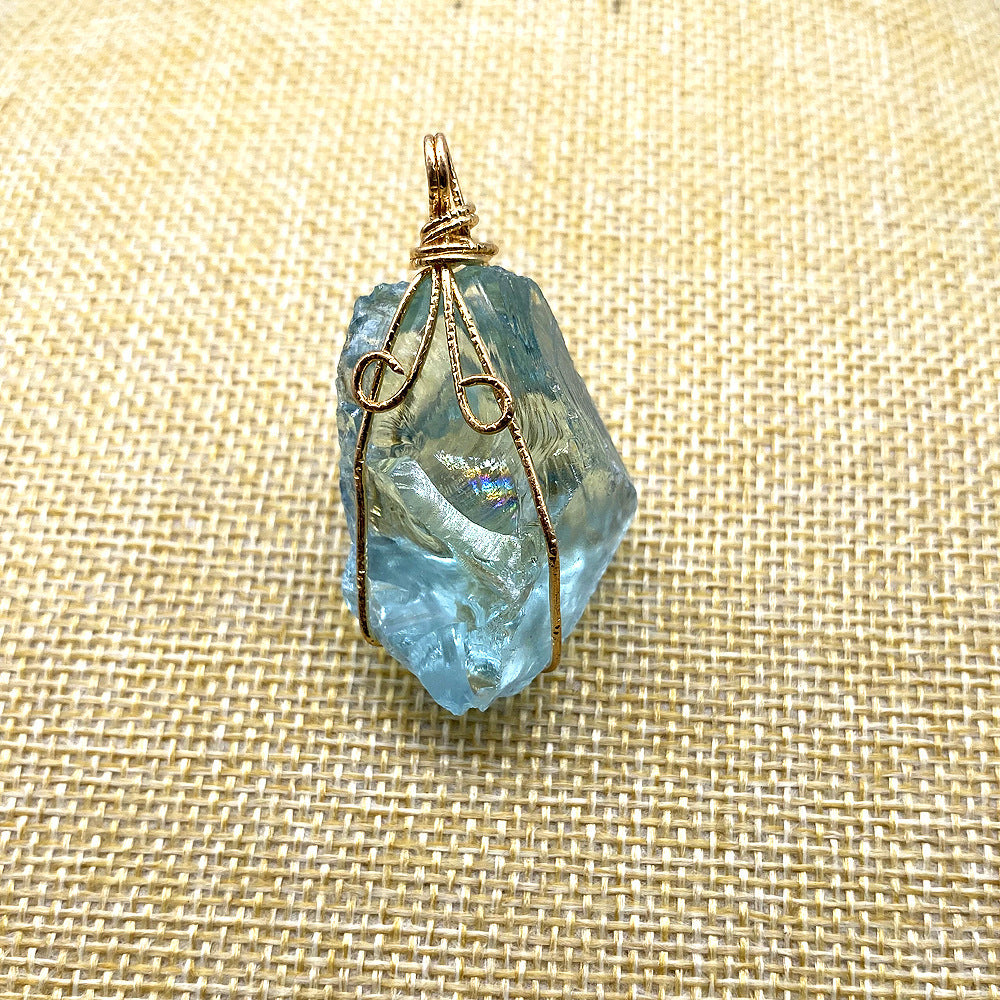 Hand-Wound Twisted Crystal Stone
