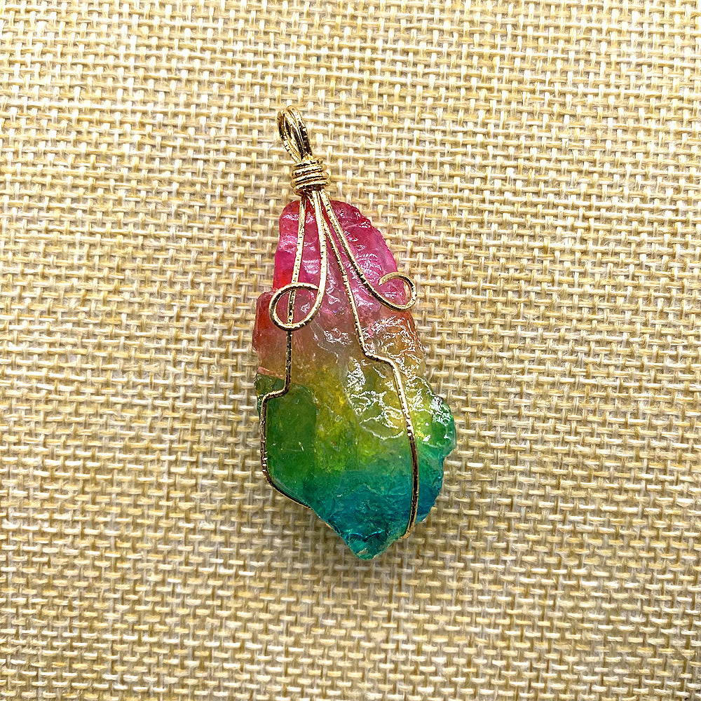 Hand-Wound Twisted Crystal Stone