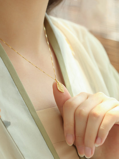 Golden Leaf Necklace