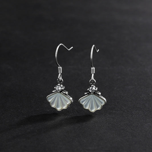 Silver Seashell Earrings