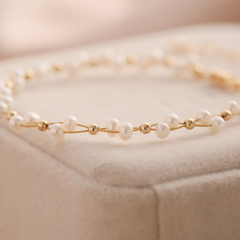 Freshwater Pearl Braided Bracelet