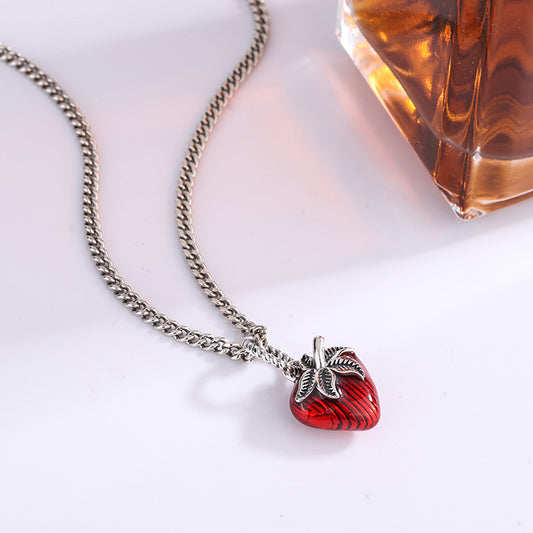 Retro Strawberry Necklace